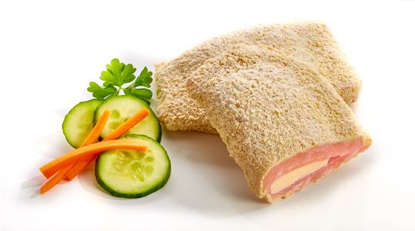 TK Base Culinar Schweinelachs Cordon Bleu, paniert, roh, ca 120g, 52 ST/KT
