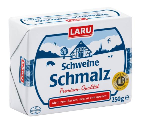 Laru Schweineschmalz, ideal zum Backen - Braten und Kochen, 0,25 KG/PK