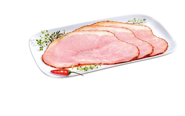 Langewiesche Bruschetta-Schinken, gegart, umhüllt mit Gewürzen, gefächert, ca. 20 Schb/Pk, 0,5 KG/PK