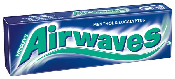 Airwaves Menthol & Eukalyptus, zuckerfreie Kaugummi-Dragees, 12 ST/PK