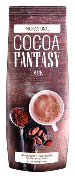 Cocoa Fantasy Trinkschokolade Dark, kakaohaltiges Getränkepulver,für Automaten geeignet, 1 KG/BT