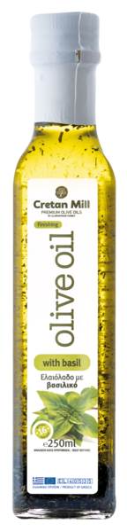 Cretain Olive Przyprawa na bazie oliwy z oliwek z pierwszego tłoczenia z bazylią, 250 ML/BU
