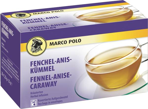 Marco Polo Fenchel-Anis-Kümmel Tee, kuvertiert, Beutel à 1,25 g, 20 BT/PK