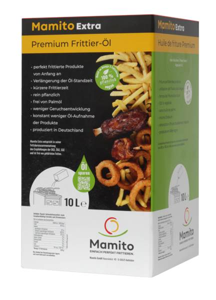 Mamito Extra Frittieröl,zum Frittieren, Backen und Braten, 10 L/BX