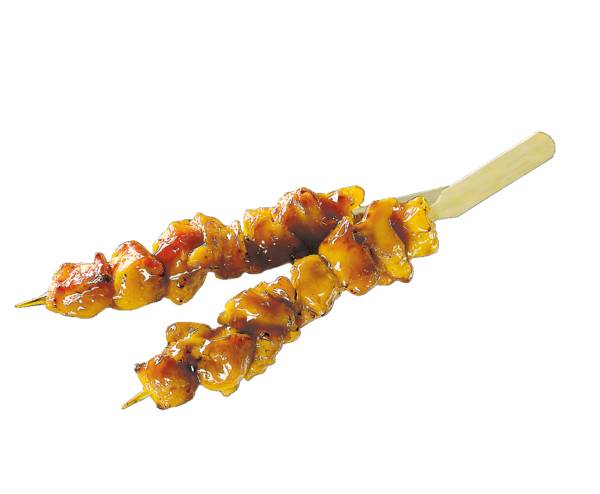TK Langenbach Hähnchen - Spieß Yakitori mit Sojasauce, Hähnchenkeulenfleisch über 3 KG/PK Holzkohle gegrillt, ca. 30 g,