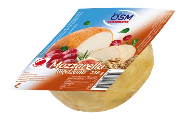 OSM Skierniewice Mozzarella wędzona kulka 230g 0,23 KG/TB