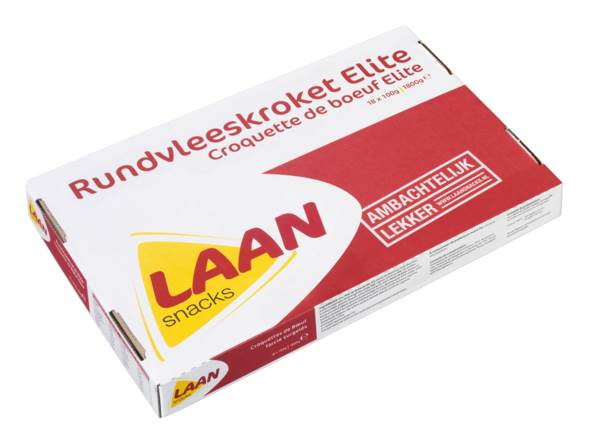 DV Laan rundvlees kroket elite 100gr 18 ST/DS