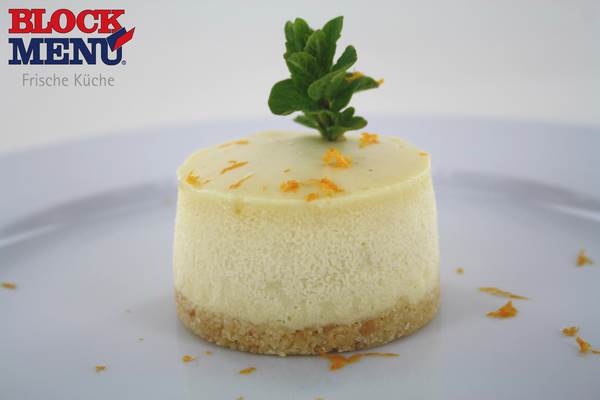 TK Block Menü Cheese Cake, cremig aromatisch auf Basis von Frischkäse auf  knusprigem 100 G/PO Crumble-Boden, 100ml,