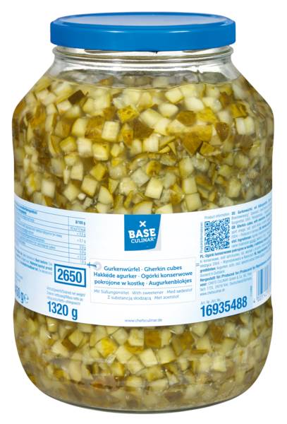 Base Culinar Ogórki konserwowe kostka z substancją słodzącą, 2650 ML/SŁ