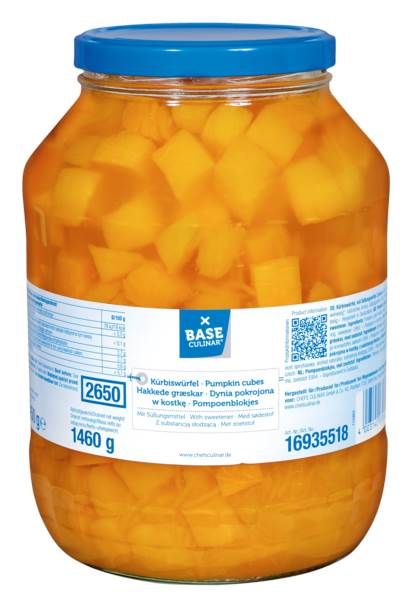 Base Culinar Kürbis,Würfel, mit Süßstoff, ATG: 1460 g, 2650 ML/GL