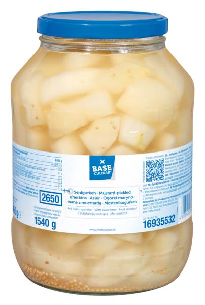Base Culinar Senfgurken, mit Süßstoff, ATG: 1540 g, 2650 ML/GL