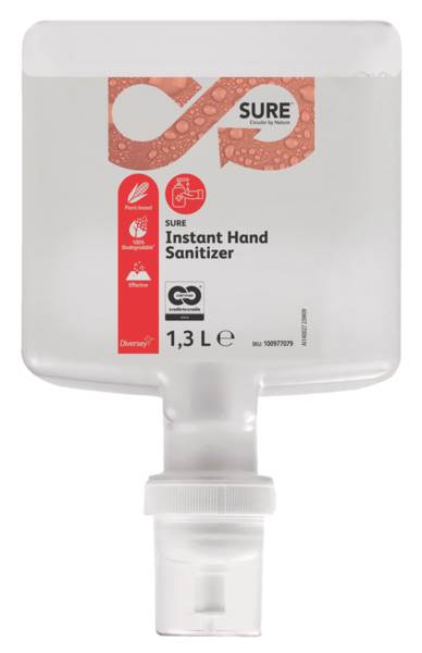 Diversey SURE Instant Hand Sanitizer, Händedesinfektion, alkoholfrei, (100977079) 1,3 L/FL