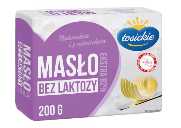 Laktapol Łosickie Masło bez laktozy, 82% tłuszczu, w kostce, 200 GR/PA