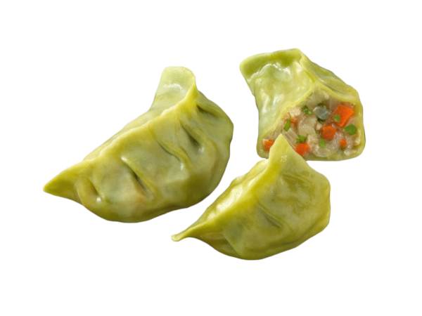 TK Langenbach Wantoni mit buntem Gemüse-Teigtasche mit Gemüsefüllung, Weizenteig mit 3 KG/PK Spinat gefüllt mit Weißkohl-Zwiebeln-Karotte-Sellerie-Lauch, gedämpft, ca. 25g,