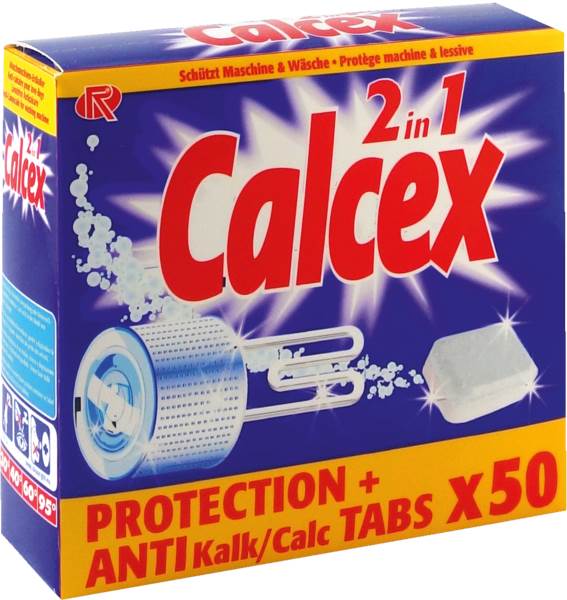 Rösch Calcex 2in1, Waschmaschinen-Entkalker-Tabs, 50 Stück, (11428) 1 PK