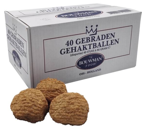 DV Bouwman gehaktbal 90gr 40 ST/DS