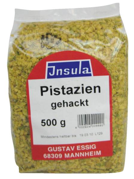 Insula Pistazien gehackt, 500 G/BT