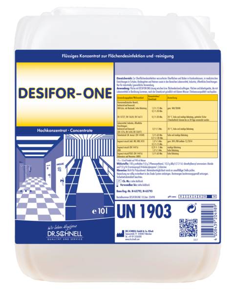 Dr.Schnell Desifor-One, Konzentrat zur Flächendesinfektion, (20498) 10 L/KN