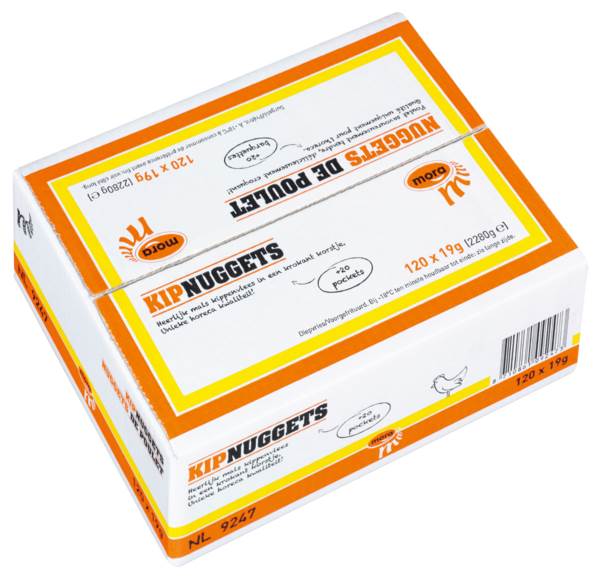 DV Mora kipnuggets 19gr, ovengeschikt, inclusief pockets 120 ST/DS