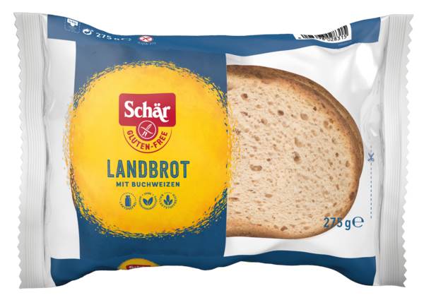 Schär Landbrot, glutenfrei, laktosefrei, geschnitten, 275 G/PK