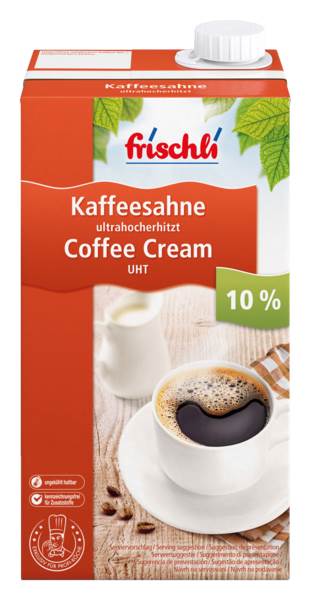 Frischli H-Kaffeesahne, 10% Fett, 1 L/PK ungekühlt haltbar