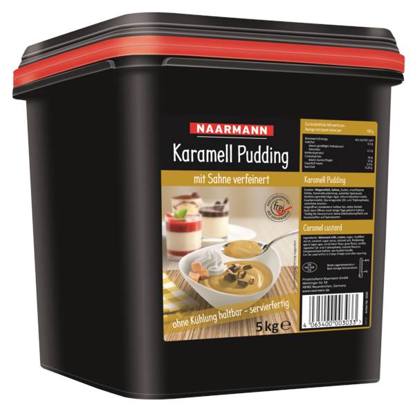 Naarmann Karamell Pudding, 3,5% Fett im Milchanteil, 5 KG/EI ungekühlt haltbar