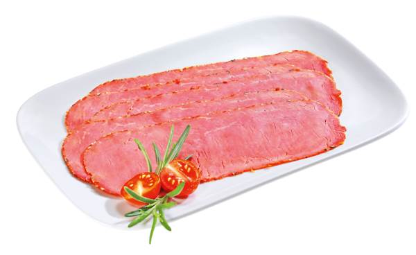 Böklund Pastrami wołowe ze skórką przyprawową, marynowane, gotowane, peklowane, plastry 0,3 KG/PA