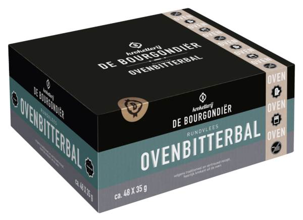 DV de Bourgondier rundvlees bitterbal 35gr, ovengeschikt 48 ST/DS