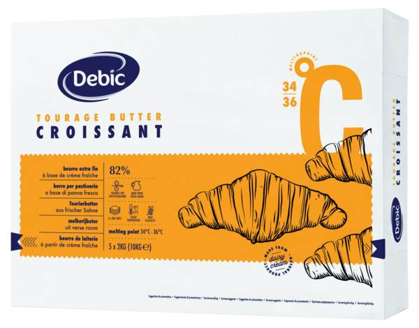Debic Debic Masło do croissantów, 82% tłuszczu, 2 KG/ST , 5 ST/KT