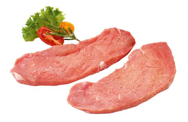 deutsche Kalbsschnitzel, Oberschale, geplättet 9-12mm, 10x ca100g vakuum, ca 1 KG/BT aus der Keule