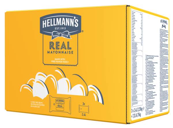 Hellmann's Real Mayonnaise, für Dispenser, (82118) 2,25 KG/BT