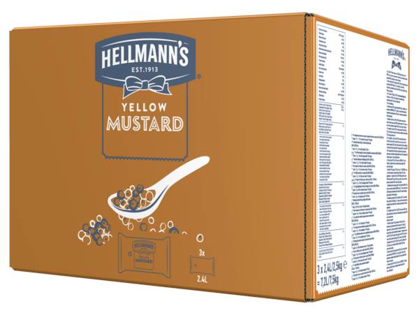 Hellmann's Yellow Mustard, für Dispenser, (82120) 2,5 KG/BT