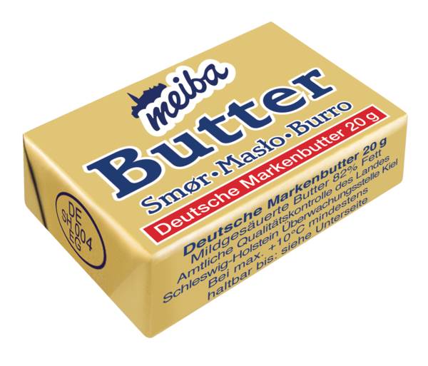 Markenbutter gewickelt, 20g, 100 ST/KT