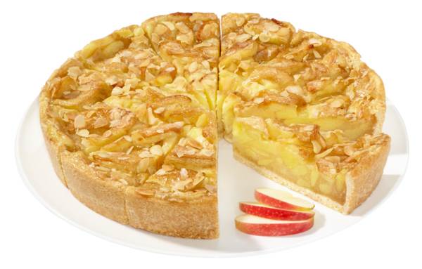 TK Erlenbacher Apfelkuchen vegan, zu 12 Stück geschnitten, rund Durchmesser 28 cm, 2250 G/ST