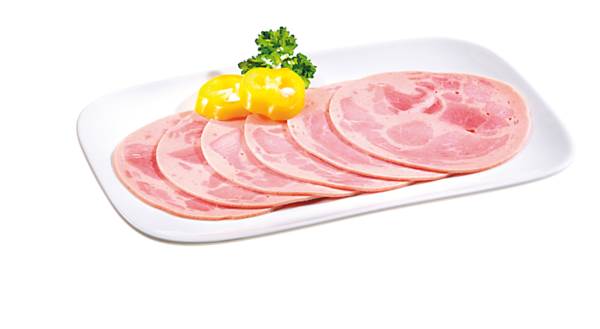 Susländer Brühwurst-Aufschnitt 3-fach, Bierschinken-Schinkenwurst-Lyoner Champign., 0,3 KG/PK gefächert, 3 x 10 Scheiben/Pk, Kaliber 80