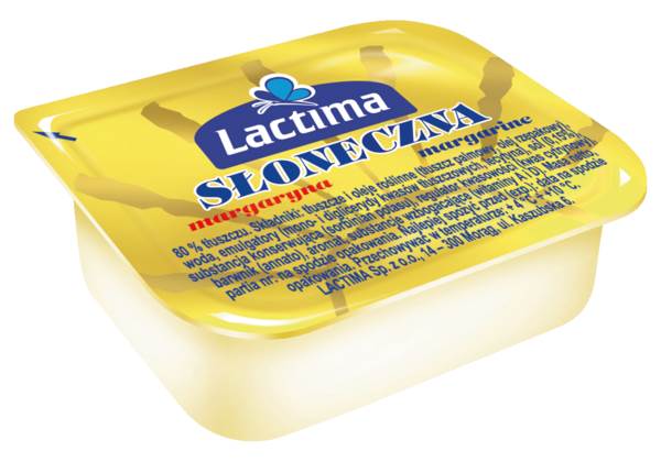 Lactima Margaryna słoneczna, 80% tłuszczu, 0,01 KG/PA , 144 PA/KT