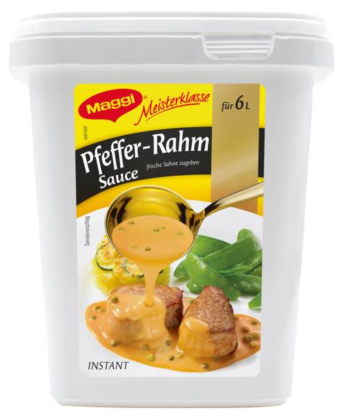 Maggi Meisterklasse Pfeffer-Rahm Sauce, instant, Ergiebigkeit 6 L, (12419011) 750 G/DS
