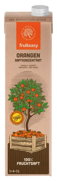 fruiteasy Orange 1+4 100% 1 L/PK