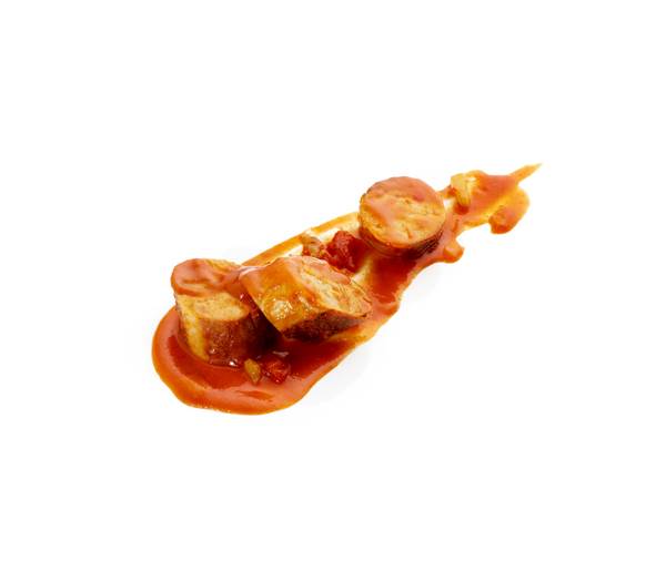 TK Star Culinar Hi Taste Premium Currywurst in Sauce, im Kochbeutel, 0,35 KG/PO Rostbratwurst in Currysauce mit Tomatenfruchtstücke und Gewürzgurken, WEW 28 %