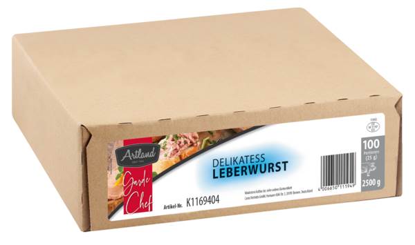Artland Delikatess Leberwurst, fein gekörnt, 25 G/DS