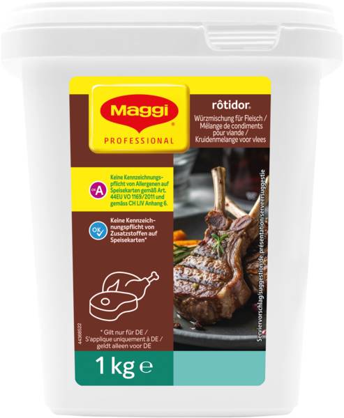 Maggi Professional Rotidor Universal Würzmischung für Fleisch und Gemüse (12417927) 1 KG/DS