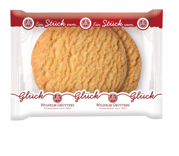 Gruyters Rügentaler, 2er Portion à ca. 12 g, rundes Gebäck mit Zucker bestreut, 60 PO/KT