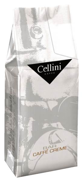 Cellini Bar Caffé Creme Bohne, 100% Arabica und fein-mildes Aroma, slow roasted, 1 KG/BT