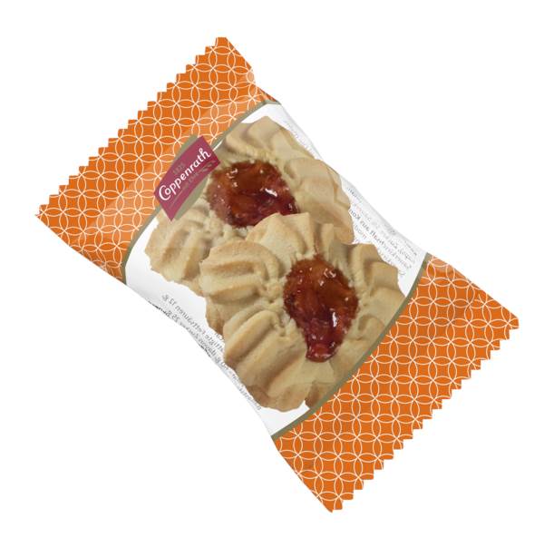 Coppenrath Kirschrondjes, blütenförmiges Gebäck mit Fruchtklecks, 2er Portion, 50 PO/KT