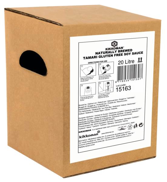 Kikkoman Sos sojowy Tamari, bez glutenu, Bag-In-Box, 20 L/BX