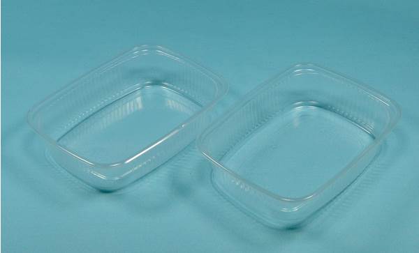 Feinkost/Verpackungsbecher,ohne Deckel,PP,eckig,trans.,125ml,108x82mm,100 Stück, (02070030/501) 1 PK