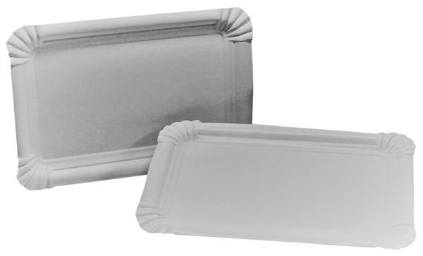 Hermsen Pappteller, Frischfaser, weiß, 13x20cm, 250 Stück, (04320048) 1 PK