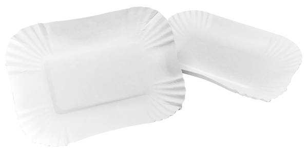 Pommes-Schale, Frischfaser, weiss, 13x18x3cm, 250 Stück, (04400053) 1 PK