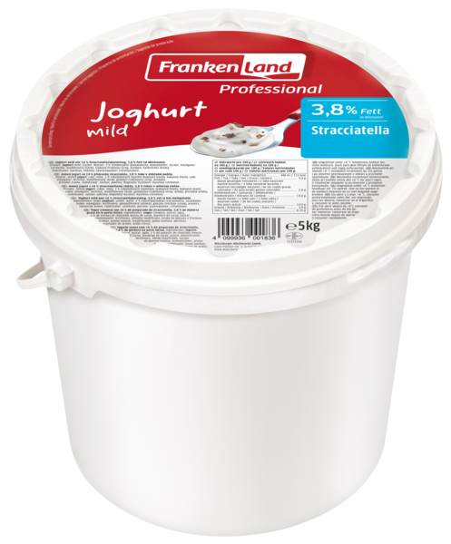 Frankenland Fruchtjoghurt Stracciatella, 3,8 % Fett, 5 KG/EI
