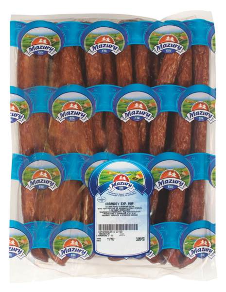 Mazury Kabanosy wieprzowe, wędzone,,parzone, suszone, średnio rozdrobnione, 1 KG  , ok.100g, ok. 1,5kg,